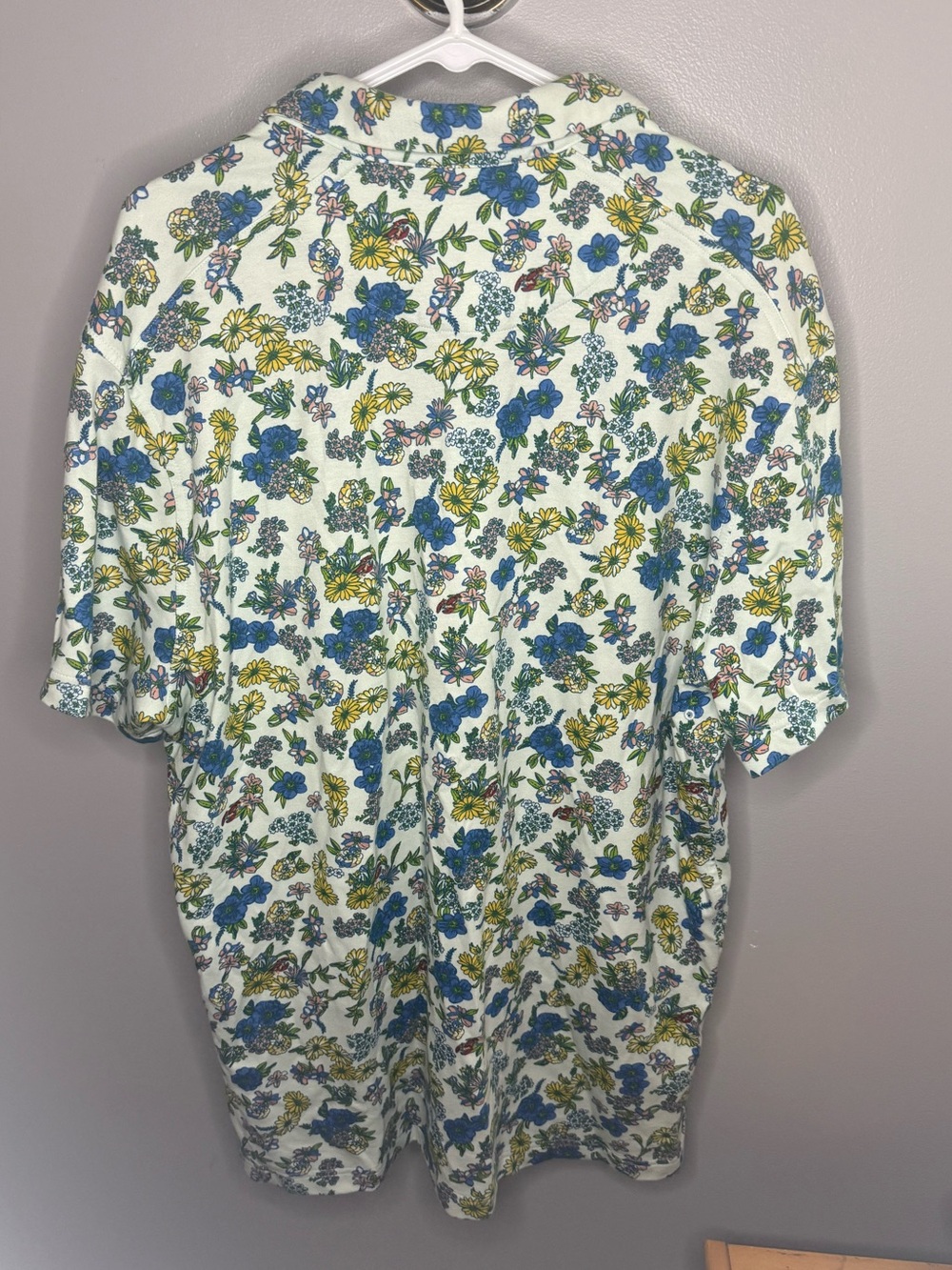 Nike Dri-Fit Men’s Floral Polo Shirt XL Short Sleeve Collared Button White - Picture 2 of 5